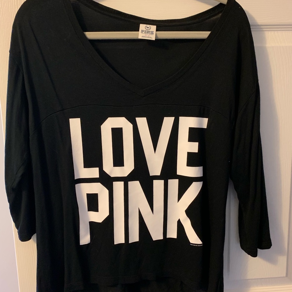 3/4 sleeve PINK Victoria’s Secret top